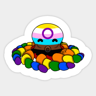 Progress Pride Fidget Octopus Sticker